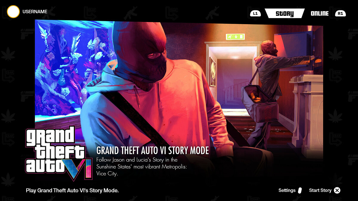 Fans recreated the interface and start menu of GTA 6 using the leak data