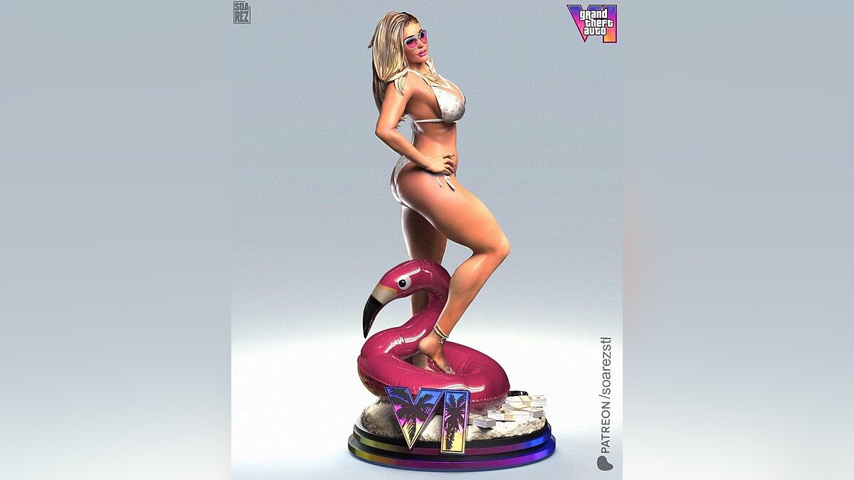 A figure of Lucia from Grand Theft Auto 6 has been showcased