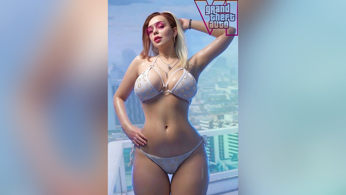 The Russian woman showcased a cosplay of the girl in a bikini from GTA 6