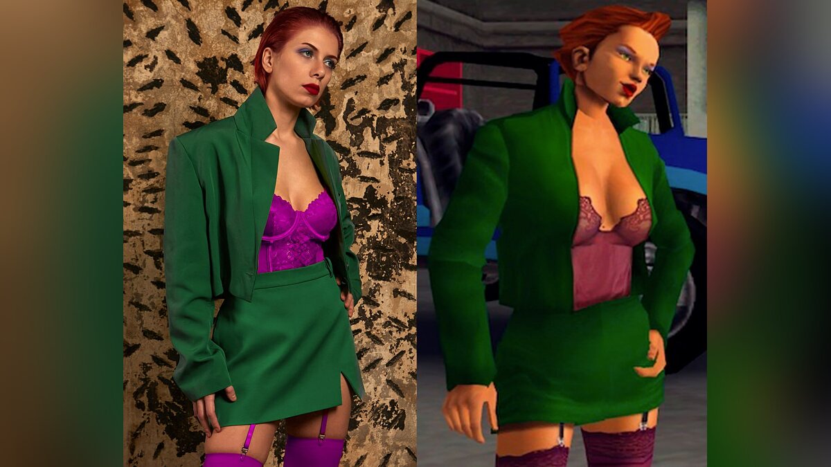 Cosplayer transforms into Misty from GTA 3 - photos