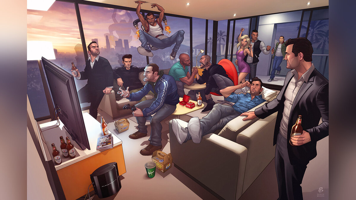Marvel artist brings together heroes from GTA 4, GTA 5, and GTA 6 in his artwork