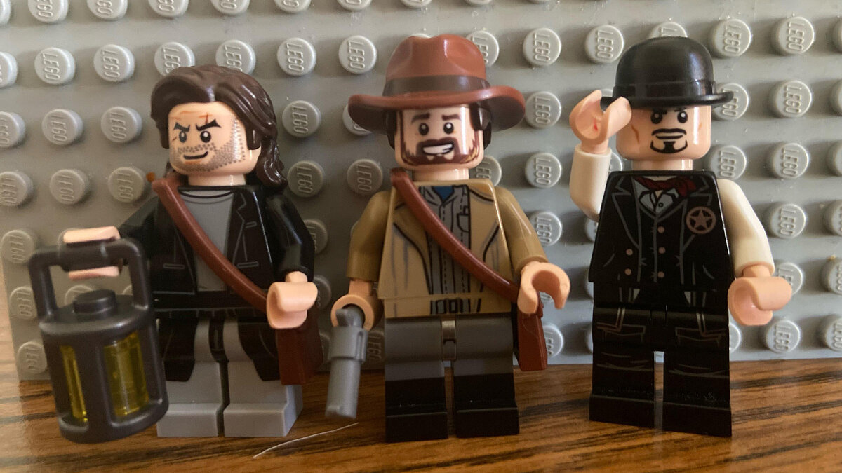 A fan made Lego figures of characters from Red Dead Redemption 2