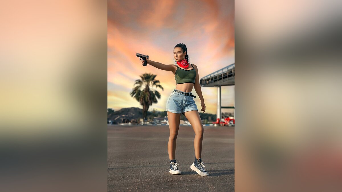 A cosplayer showcased herself as Lucia from GTA 6