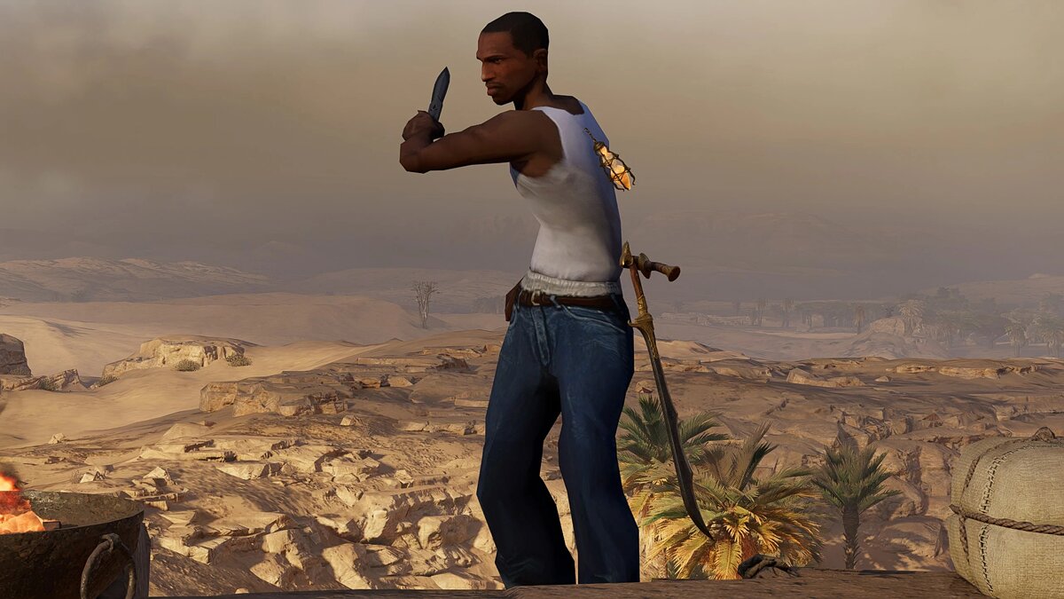 CJ from GTA: San Andreas was added to Assassin's Creed Mirage