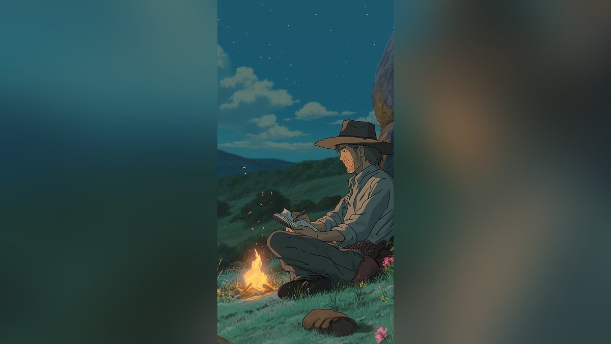 AI turned RDR 2 characters into Hayao Miyazaki anime characters