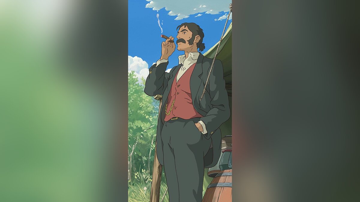 AI turned RDR 2 characters into Hayao Miyazaki anime characters