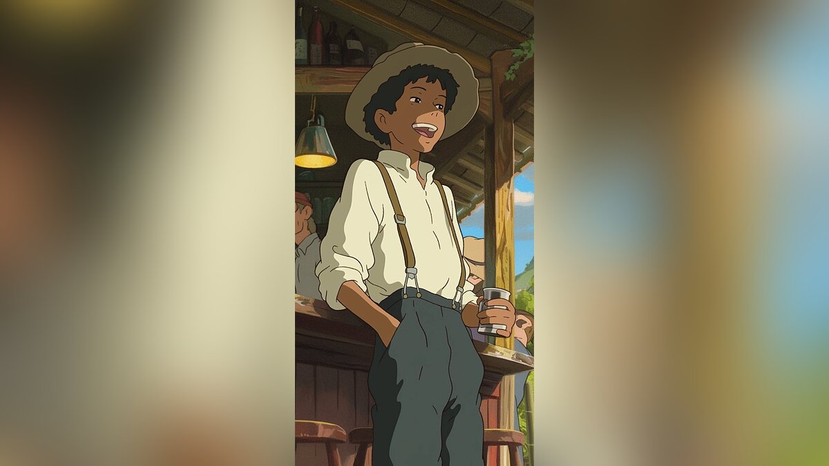 AI turned RDR 2 characters into Hayao Miyazaki anime characters