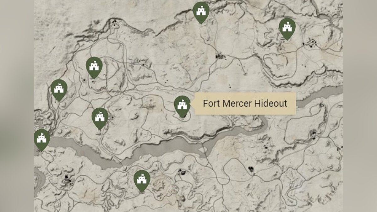 All bandit hideouts in Red Dead Redemption — bandit hideout map