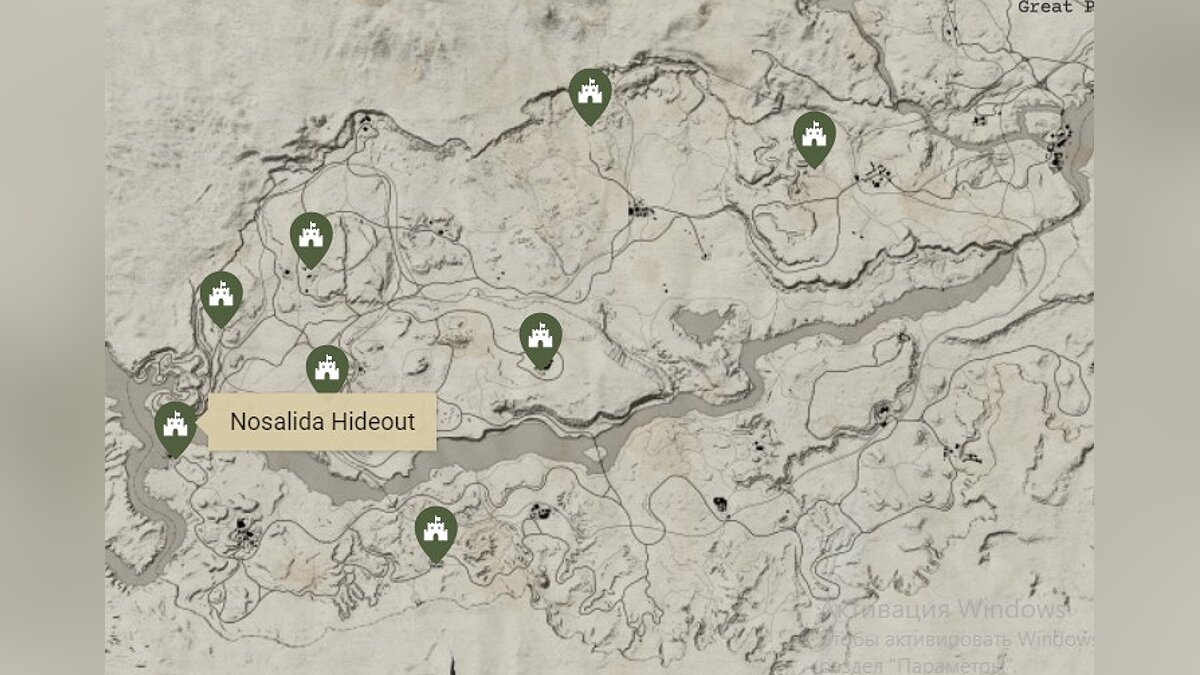 All bandit hideouts in Red Dead Redemption — bandit hideout map