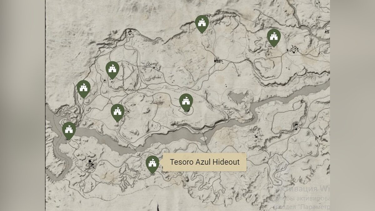 All bandit hideouts in Red Dead Redemption — bandit hideout map