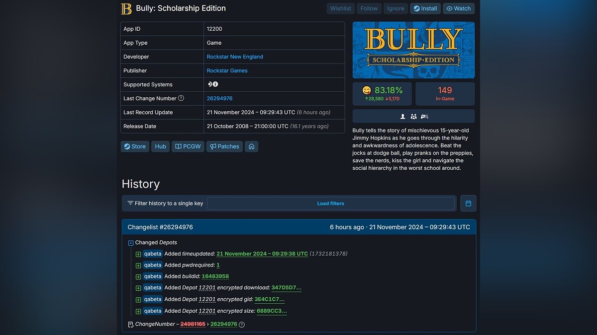 PC version of Bully: Scholarship Edition may receive new patches in the near future